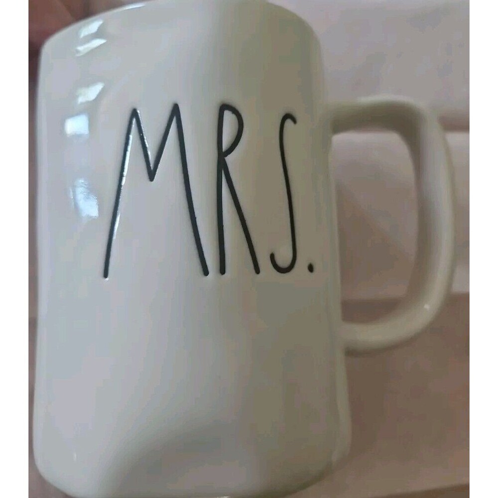 Rae Dunn MRS.  Coffee Tea Mug  14 Oz Classic Ceramic White NEW